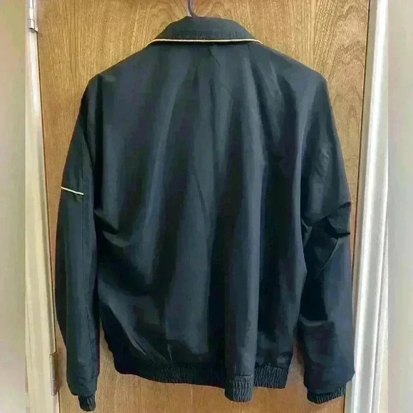 VTG Womens 80s 90s Black Gold Michael Jackson Windbreaker Jacket Small Blair - Picture 8 of 10